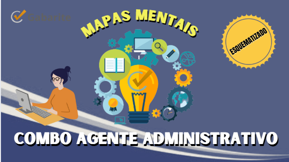 Capa - Combo Agente Administrativo - 660 Mapas Mentais para Concursos