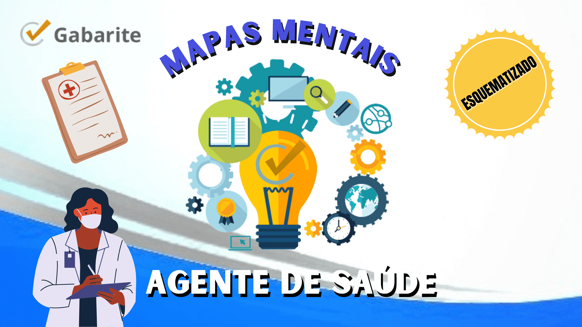 Capa - Combo Agente de Saúde - 365 Mapas Mentais para Concursos