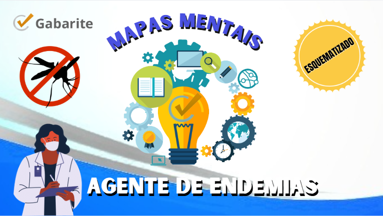 Capa - Combo Agente de Endemias - 340 Mapas Mentais para Concursos
