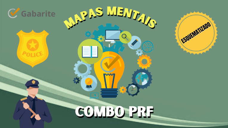 Capa - Combo PRF - 1.670 Mapas Mentais para Concursos