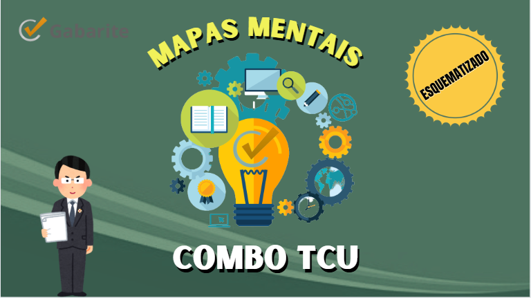 Capa - Combo TCU - 440 Mapas Mentais + 20.000 Questões + 6 E-books