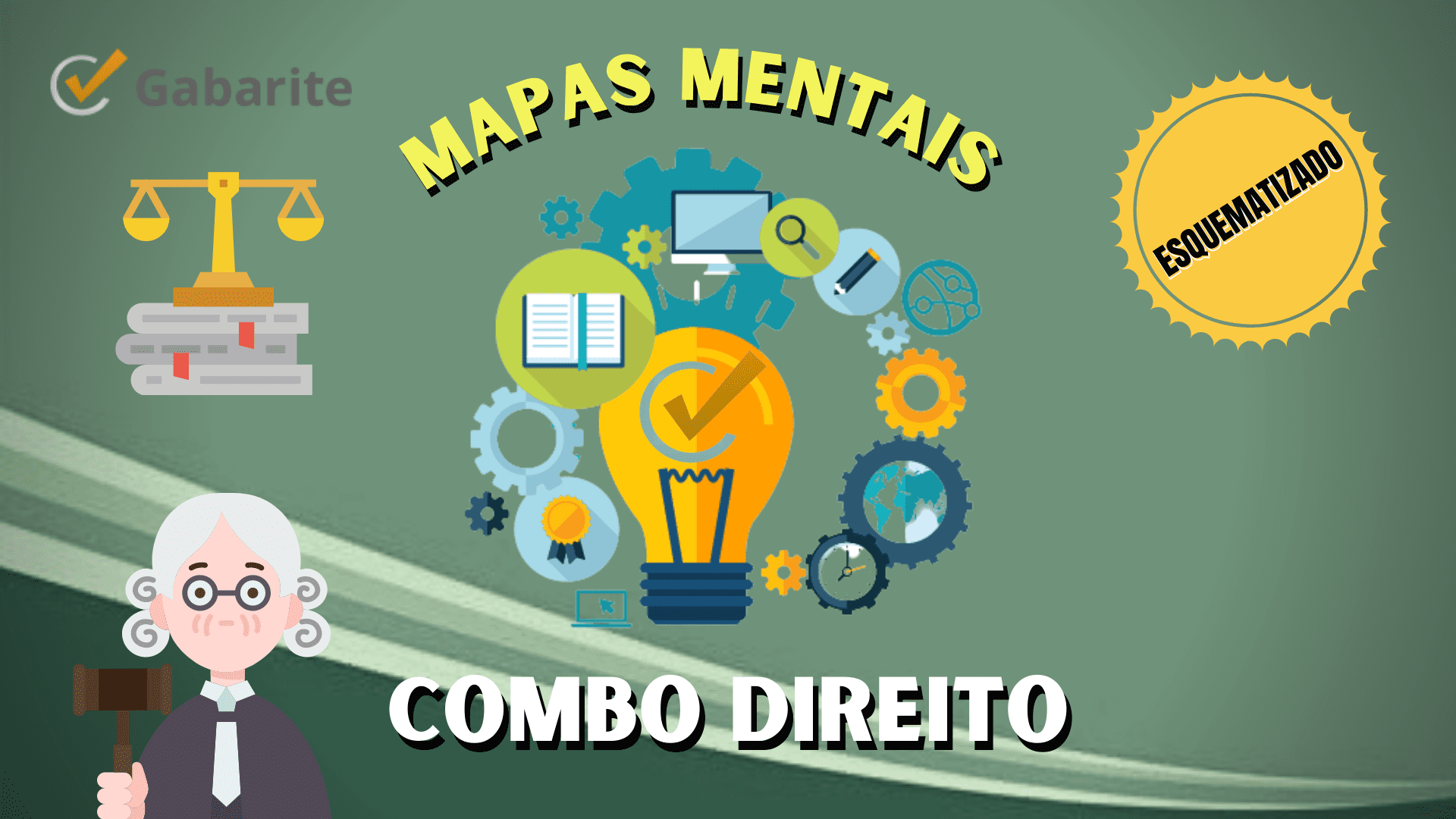 Capa - Combo Direito - 700 Mapas Mentais para Concursos